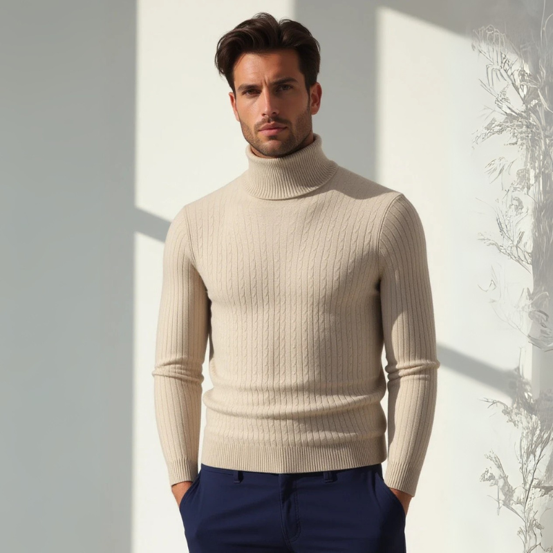The Siena Ribbed Knit Turtleneck
