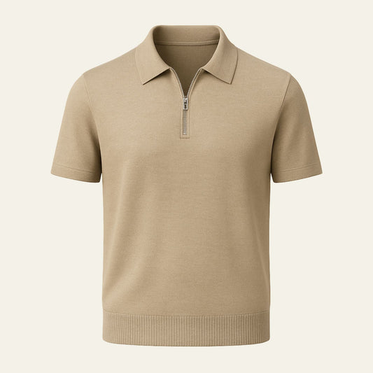 The Marbella Quarter Zip Knit Polo