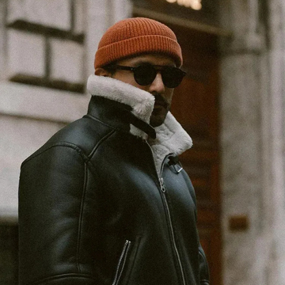 The Turin Faux Shearling Aviator Jacket