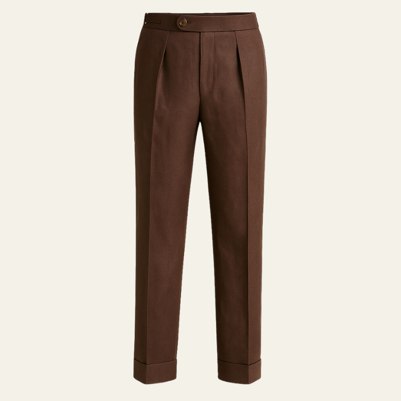 The Tuscany Linen Pleated Trousers
