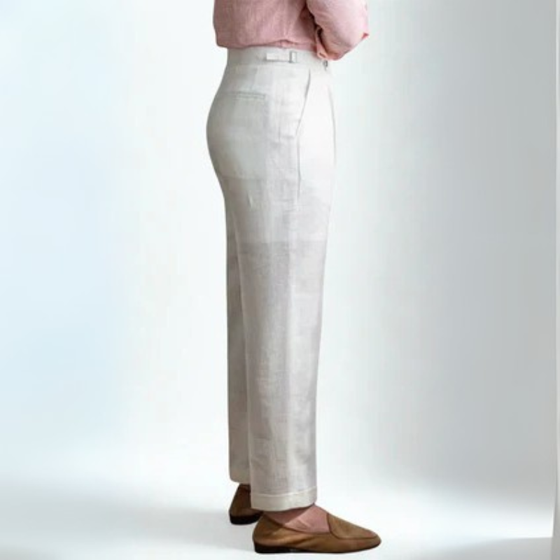 The Tuscany Linen Pleated Trousers