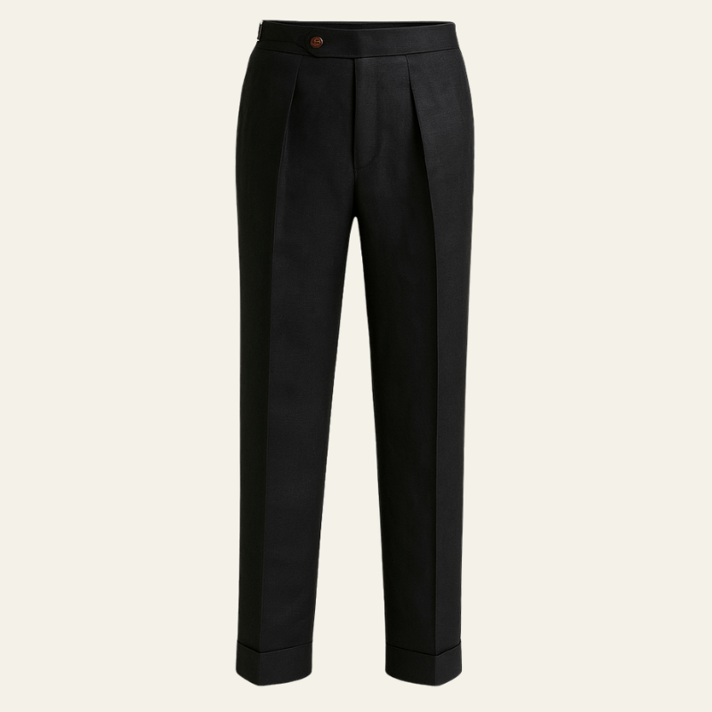 The Tuscany Linen Pleated Trousers