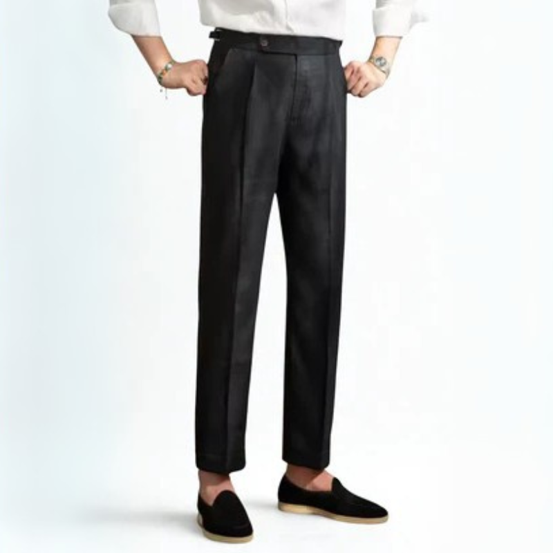 The Tuscany Linen Pleated Trousers