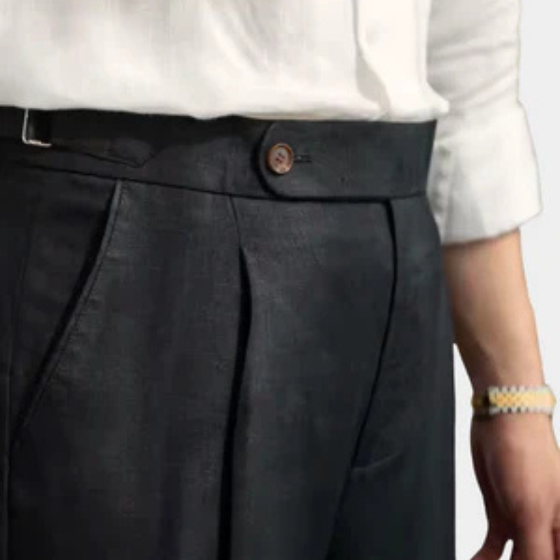 The Tuscany Linen Pleated Trousers