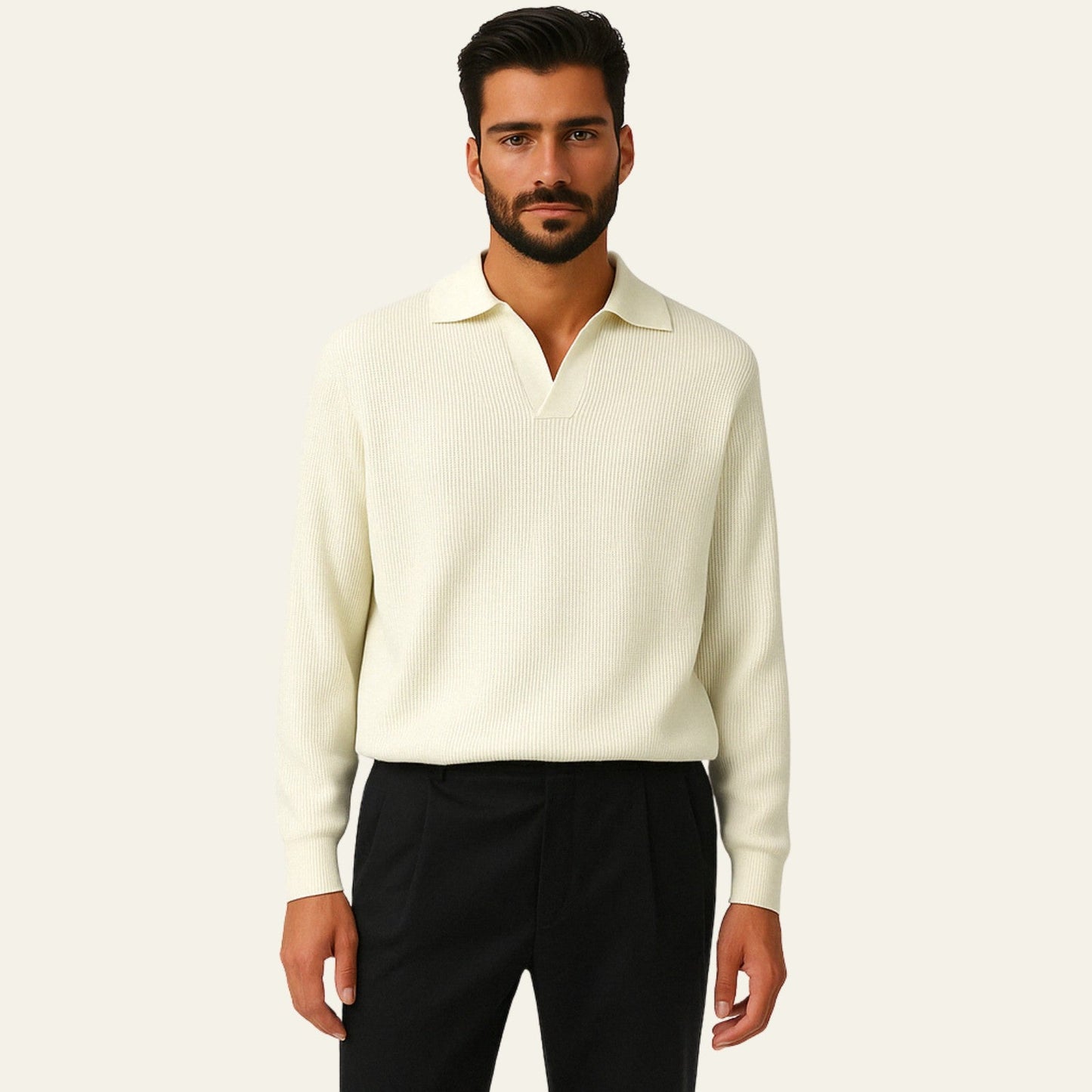 The Lugano V-Neck Knit Sweater Polo