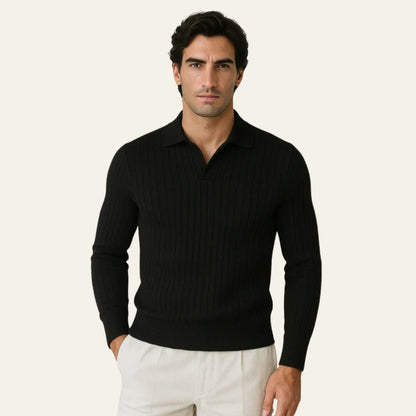 The Lucerne Ribbed Knit Polo