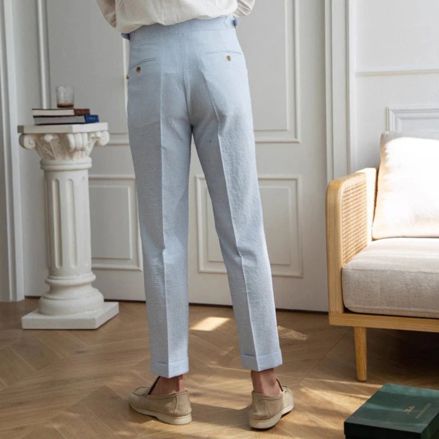 The Portofino Seersucker Yacht Trouser