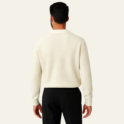 The Lugano V-Neck Knit Sweater Polo