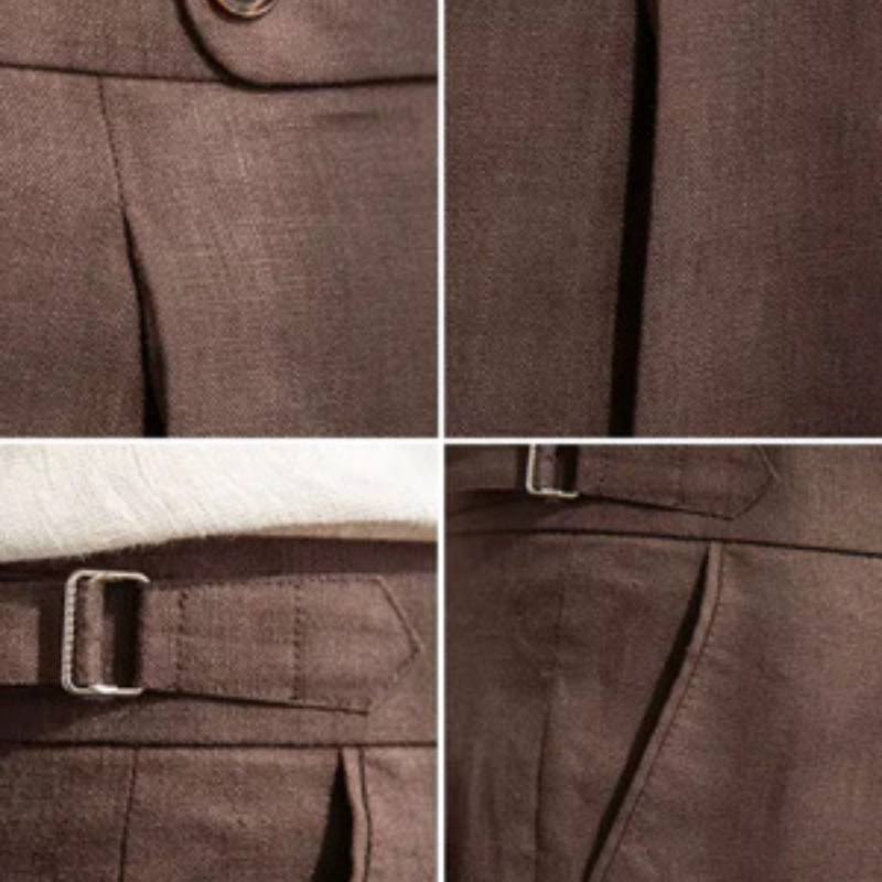 The Tuscany Linen Pleated Trousers