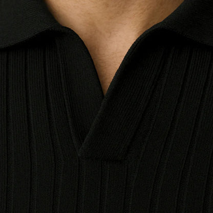 The Lucerne Ribbed Knit Polo