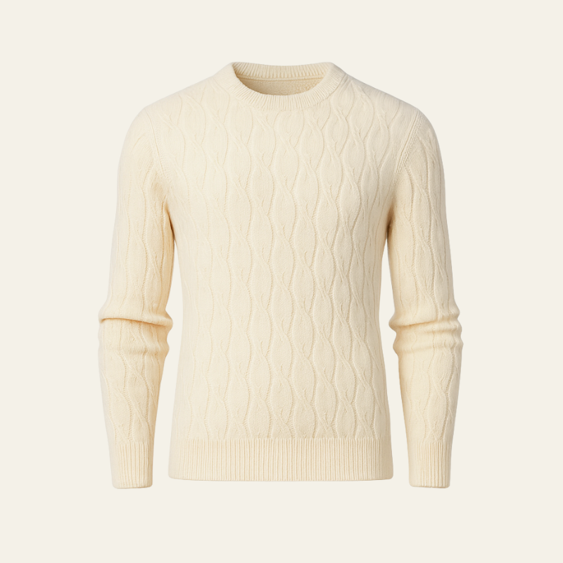 The Crema di Siena Cable Knit Sweater