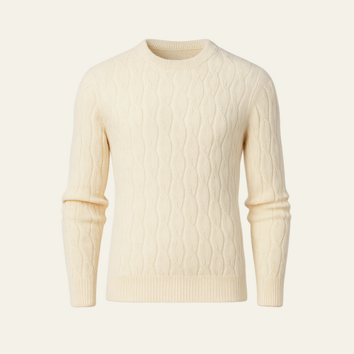 The Crema di Siena Cable Knit Sweater