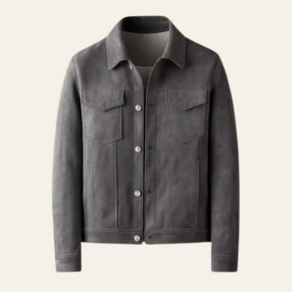 The Vienna Stretch Suede Lapel Jacket